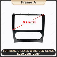 Aijia Cadre d'autoradio stéréo pour Benz C-CLASS W203/GLK-CLASS C209 2005-2009 Android 9 pouces Cadre de voiture Accessoires de voiture