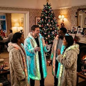Veste LED pour <span class=keywords><strong>homme</strong></span>, manteau scintillant, costume de rave, tenue de festival de musique, veste lumineuse LED pour fêtes, Halloween, vacances - Product Image 6