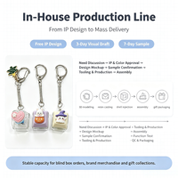 Weimei Toy ODM Custom Resin Keycap Keychain Wholesale Cute 3D LED Lighting Resin Figure Keycap Keychain Backpack Pendant Gift