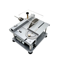 Mini scie de table avec fonction de perçage, scie de table compacte à angle réglable, machine de découpe et de perçage portable pour le bricolage et la construction de maquettes