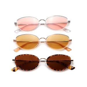 משקפי שמש CONCHEN איכותיים מסגרת מתכת וינטג' קטנה סגלגלה עם עדשות מקוטבות UV400, לוגו בהתאמה אישית, משקפי שמש בעבודת יד מאצטט - Product Image 4