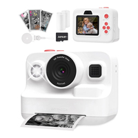 Appareil photo vintage pour enfant avec capteur CMOS, MP3 et filtre, vidéo 1080P, double objectif, impression thermique, écran IPS 2,4'', longue autonomie de la batterie, 4 jeux