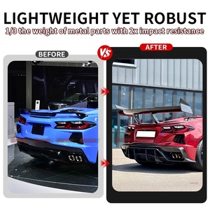 สปอยเลอร์หลังคาร์บอนไฟเบอร์แห้งทรง Chevrolet Corvette C8 ZR1 แรงดันอากาศสูง สำหรับขายส่ง - Product Image 2