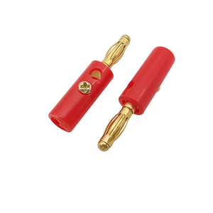 Adattatore cavo cavo cavo per altoparlante a Banana 4mm vite placcata in oro con contatti in rame nero rosso - Product Image 5
