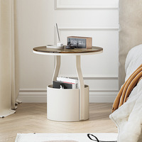 Table basse nordique minimaliste compacte et abordable, table d'appoint blanche pour la maison, mobilier moderne, table ronde en verre