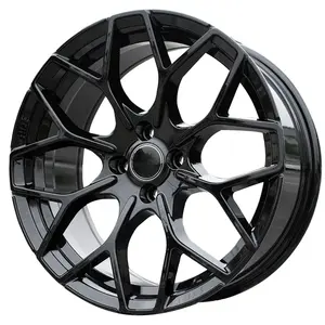 Wheelux Monoblock kustom bibir merah Perak Hitam 4x100 roda mobil penumpang 17 18 19 inci untuk AMG smart 453 4