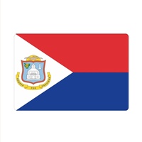 Tapis de sol rectangulaire en caoutchouc imprimé drapeau de Saint-Martin, paillasson antidérapant 40*60 cm pour décoration d'entrée intérieure et extérieure