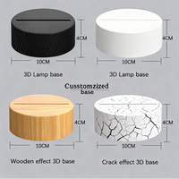 Fabricant de veilleuse en cristal 3D OEM/ODM Lampe de haut-parleur Bluetooth personnalisée avec 4 bases Cadeaux en acrylique pour les entreprises