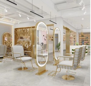 กระจกทองสองด้านสำหรับร้านทำผมและร้านตัดผม - Product Image 1