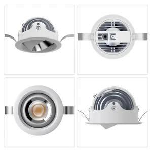 SLYNN Home ev Modern akıllı Anti parlama Trimless çerçevesiz dali dim gömme TOPAK tavan LED spot Downlight