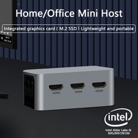 Mini PC Industrial sin Ventilador, Micro Ordenador de Escritorio, Caja Pequeña, Barebone para Oficina en Casa, Wi-Fi, Core I3 I5 I7 I9, 8GB DDR4, 128GB SSD