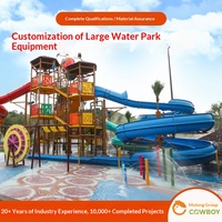 Équipement de parc aquatique extérieur haut de gamme comprenant de grandes structures aquatiques, des fontaines, des toboggans aquatiques en acier inoxydable
