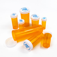 Flacons en plastique orange pour médicaments avec logo personnalisé, de 6 à 60 drams, avec bouchon à visser et à pression résistant aux enfants