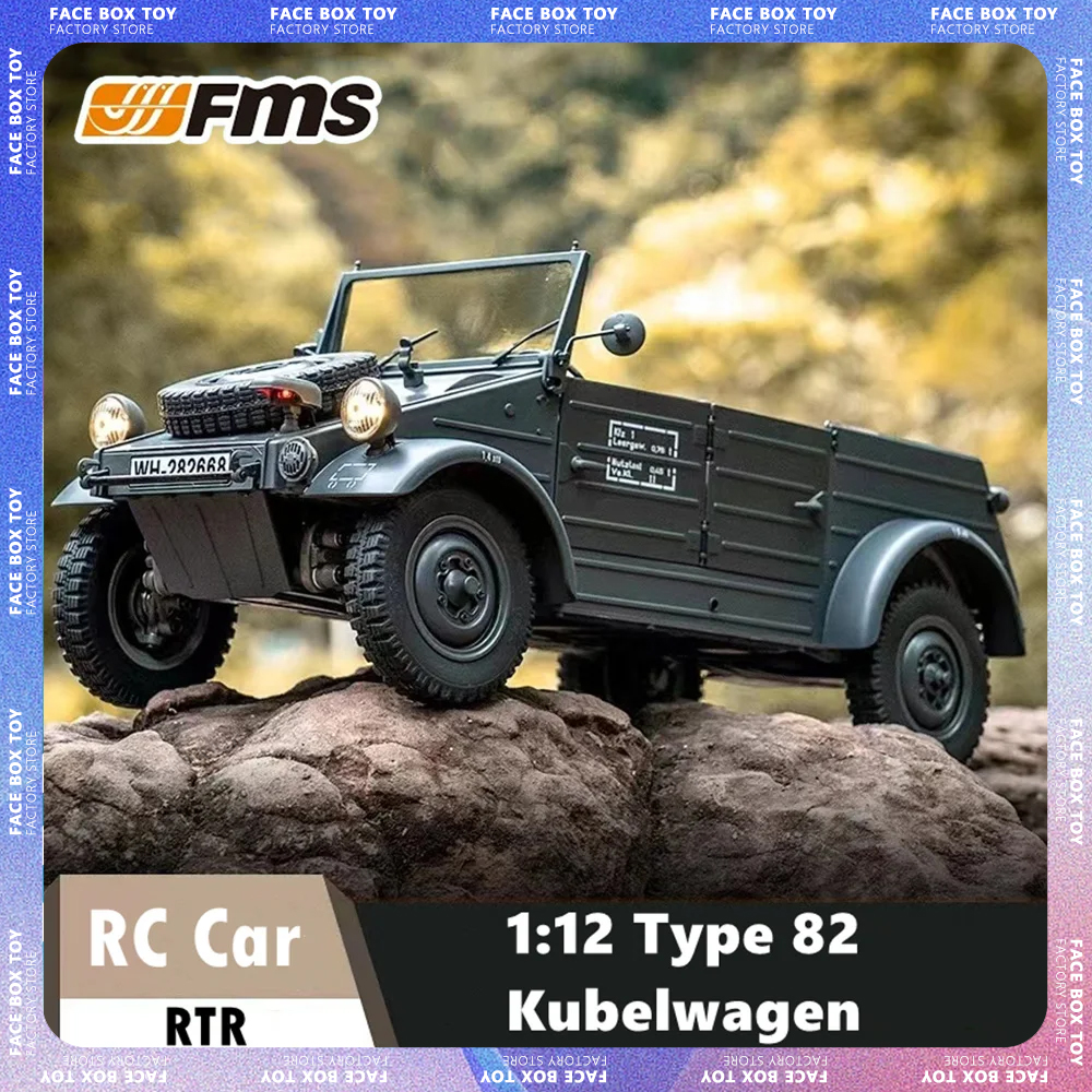 1/12 FMS Type82 Kubelwagen RTR Gray RC Car Model - Retro & Fun