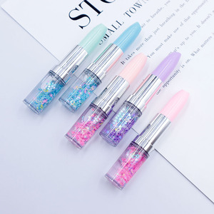 Creative Lipstick Gel <b>Pen</b> <b>Multi</b> <b>Colored</b> Glitter Ink Bullet Tip Office Stationery Gift - Product Image 1