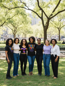 T-shirt da donna Embrace Equity, nera, girocollo, manica corta, in cotone, stampata, casual, per la Giornata Internazionale della Donna - Product Image 2