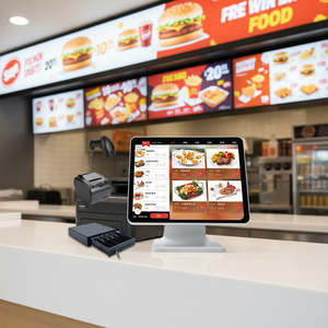 Terminal de point de vente tactile 15,6 pouces tout-en-un, système de caisse enregistreuse avec scanner de code QR pour magasin de détail - Product Image 1