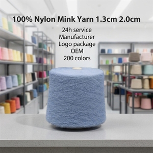 เส้นด้ายไนลอน 6 มิงค์ 100% ขนาด 1.3 มม. 2 มม. 4 มม. 8 มม. แบบขนมิงค์ ขนสัตว์นุ่ม สีสันสวยงาม สำหรับถักไหมพรม รับผลิตตามสั่ง (OEM) - Product Image 1