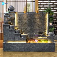 Fontaine à cascade rétro très vendue pour la décoration de cour, de jardin, de maison et de villa, cadeau de pendaison de crémaillère