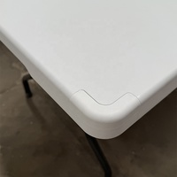 Table longue en plastique blanche de 6 pieds, capacité de charge de 660 lb, non pliable, idéale pour les événements de location, qualité supérieure
