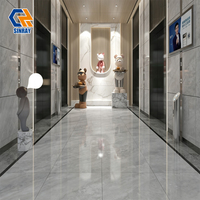 Carreaux de porcelaine modernes brillants et émaillés, antibactériens, antidérapants, résistants aux acides, texture pierre, 600x1200mm, 10mm d'épaisseur, pour salle de bain de villa