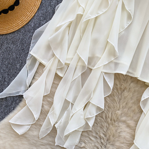 Camicetta con <span class=keywords><strong>Volant</strong></span> da Donna Autunnale <span class=keywords><strong>Top</strong></span> di Lusso Traforato per uno Stile Etereo - Product Image 3