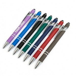 Stylo à bille en métal de haute qualité avec logo personnalisé, stylet pour écran tactile, cadeau promotionnel pour le bureau et les entreprises - Product Image 1