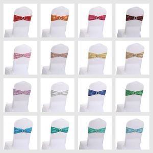 Cintas Elásticas de Lentejuelas de Una Cara con Hebilla para Decoración de Fundas de Sillas en Bodas, Hoteles y Fiestas - Product Image 3