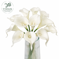 Bunga Calla Lily Tunggal Berkualitas Tinggi YM Gaya Modern Multiwarna Buatan Ramah Lingkungan Penjualan Panas untuk Thanksgiving Natal