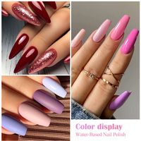 MEET ACROSS Vernis à ongles DIY longue durée 8 ml, vernis à ongles à base d'eau, 48 couleurs, séchage à l'air, décollable, art des ongles