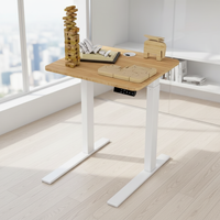 Table de bureau électrique réglable en hauteur de haute qualité en bambou, bureau debout, plateau de bureau relevable Ecomax