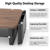 Support d'ordinateur double couche extensible et stable, best-seller en ligne, avec accessoires multifonctionnels pour moniteur de bureau