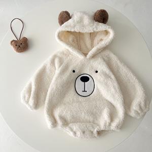 Mode Herfst Winter Lange Mouw <span class=keywords><strong>Baby</strong></span> Romper <span class=keywords><strong>Baby</strong></span> Beer <span class=keywords><strong>Baby</strong></span> Jumpsuit Pasgeboren <span class=keywords><strong>Baby</strong></span> Doek Set - Product Image 5