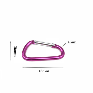 Mosquetón de aleación de aluminio, mosquetón <span class=keywords><strong>en</strong></span> forma de <span class=keywords><strong>D</strong></span> de 5cm y 4,0mm de diámetro, Moschettone - Product Image 2