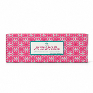 Ensemble de rangement de mahjong géométrique rose turquoise avec logo personnalisé, emballage <span class=keywords><strong>en</strong></span> carton, doublure <span class=keywords><strong>en</strong></span> éponge imperméable, pelliculage mat - Product Image 1