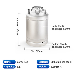 SUS 304 Corny Keg <span class=keywords><strong>5L</strong></span>/9L/19L baril <span class=keywords><strong>de</strong></span> <span class=keywords><strong>bière</strong></span> fûts <span class=keywords><strong>de</strong></span> <span class=keywords><strong>bière</strong></span> empilables échantillon gratuit meilleur produit <span class=keywords><strong>de</strong></span> qualité supérieure pour l'installation <span class=keywords><strong>de</strong></span> Production <span class=keywords><strong>de</strong></span> <span class=keywords><strong>bière</strong></span> - Product Image 6