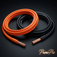 Cable de Soldadura de Caucho PrimePro Sin Halógenos EN 50525-2-81 H01N2-D con Revestimiento Naranja y Negro Súper Flexible de 16-120 mm