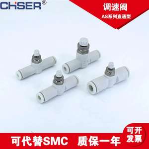 Válvula de Control de Velocidad Tipo SMC, Válvula de Estrangulamiento Neumática AS1001F3001 AS2002F-04/06/08/10-3 Tipo de Partición - Product Image 4
