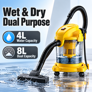 Aspirateur Balai Eau et Poussière 1400W 17KPA 8L de poussière 4L de réservoir d'eau 220-240V 2200mAh 85dB 3.44kg Portable Domestique OEM ODM - Product Image 2