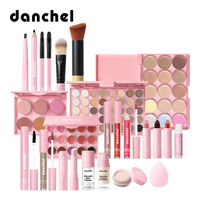 Kit de maquillage tout-en-un Danchel pour débutants, ensemble cosmétique, fard à paupières, blush, rouge à lèvres, eye-liner, mascara, kit de beauté de voyage, vente en gros OEM