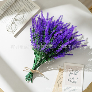Bouquet de lavande artificielle 30cm-100cm, style minimaliste en plastique, arrangement floral décoratif - Product Image 1