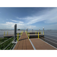 Ponton flottant en aluminium durable OEM pour marina, bateau, quai flottant pour lac, quai fixe
