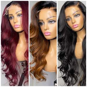 Venta al por mayor pelo humano crudo vietnamita Rose Curl cutícula pelucas delanteras de encaje onda del cuerpo color natural sin cola pelucas de encaje Full HD - Product Image 3