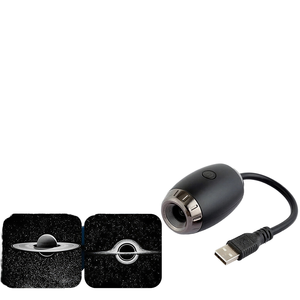 Proyector USB de Luz Nocturna Espacial - Lámpara Ambiental de Agujero Negro de Saturno - Luz Decorativa Creativa para Escritorio, Regalo - Product Image 1