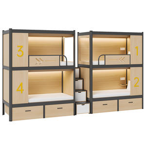 Бесплатный 3D-дизайн: Современная двухъярусная металлическая кровать для студентов, двухэтажная, для использования в отелях и больницах - Product Image 5