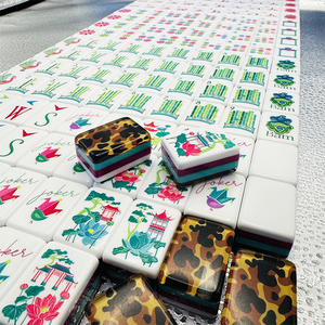 Oh My High Quality American Mahjong Set 160 Tiles Modern Acrylic Custom Luxury Foldable Poker Game Home Party Outdoor <span class=keywords><strong>Camping</strong></span> - Product Image 3