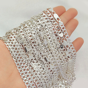 RINNTIN SC60 Prezzo all'ingrosso Collana e Bracciale a Catena Cubana/Curb Link da 2mm 3mm 5mm 6mm <span class=keywords><strong>in</strong></span> <span class=keywords><strong>Argento</strong></span> Sterling <span class=keywords><strong>925</strong></span>, Gioielli da <span class=keywords><strong>Uomo</strong></span> - Product Image 1