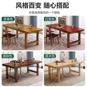 <b>Solid</b> <b>Wood</b> Computer <b>Desk</b> Rectangle Simple Design Home Office Study <b>Desk</b> Bedroom Workstation - Product Image 3