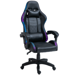 <span class=keywords><strong>Chaise</strong></span> de jeu avec haut-parleurs Bluetooth et lumières LED RVB <span class=keywords><strong>Chaise</strong></span> d'ordinateur de jeu ergonomique à massage avec repose-pieds et soutien lombaire - Product Image 3