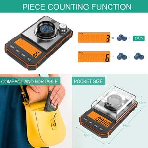 실험실 분석 저울 50gx0.001g 고정밀 실험실 저울 정확한 전자 다이아몬드 저울 방풍막 포함 - Product Image 3